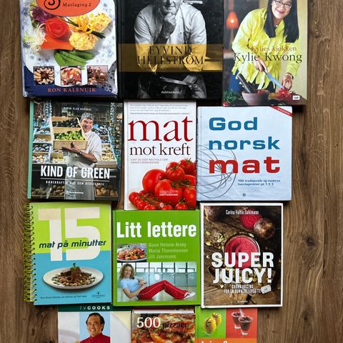 Masse gode kokebøker/ bøker om mattlaging