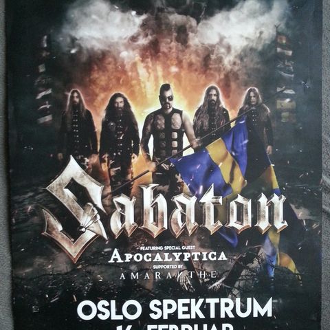 SABATON - The Great Tour - Oslo Spektrum, 16. Februar 2020 (Konsertplakat)