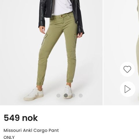 Grønn ankel bukse( Cargo jeans) NY fra bubbleroom