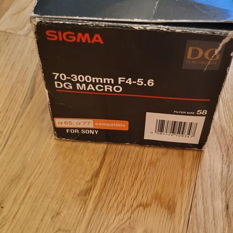 Sigma 70-300mm F4-5.6 DG Macro for Sony