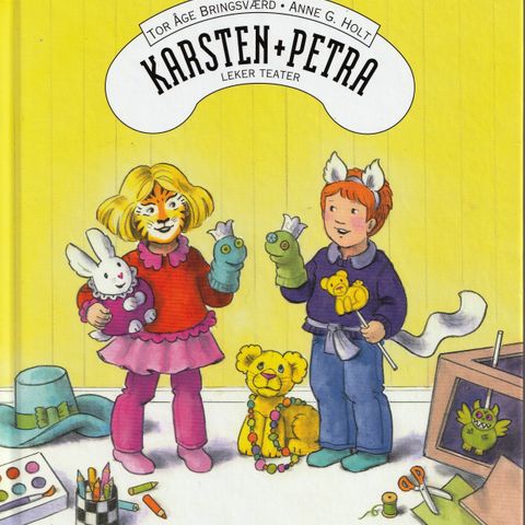 Barnebøker.  Bildebøker om Karsten og Petra. ( stor bok)