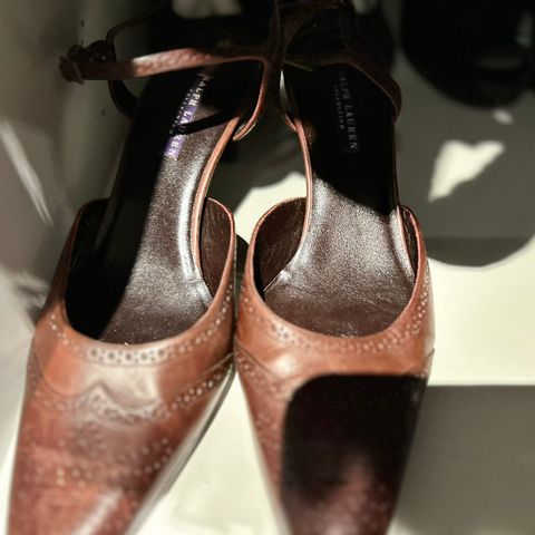 Brune pumps fra Ralph Lauren