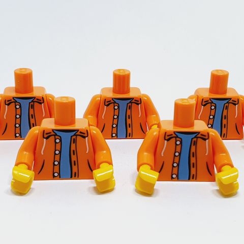 LEGO Overkropp / Torso | Orange jakke med blå genser