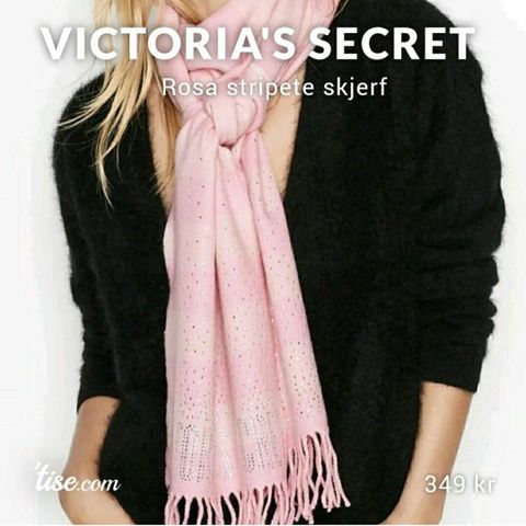 Nytt rosa stripete Victoria's Secret skjerf.