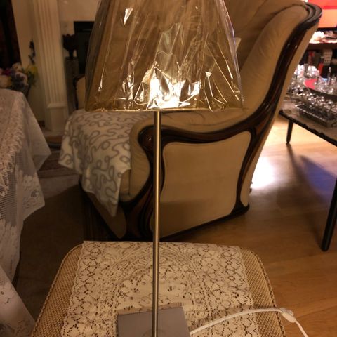 Bordlampe med ny skjerm H 55 cm