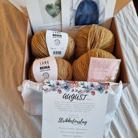 Knittersbox garnboks August i duse farger