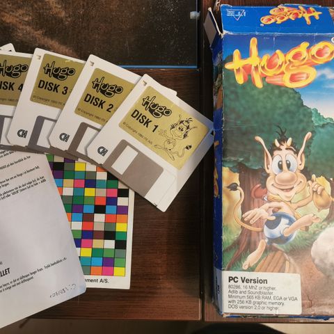 PC-SPILL: Hugo m/Norsk Tale (Big Box Floppy)