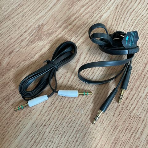 AUX kabel, 3,5mm hann til 3,5mm hann
