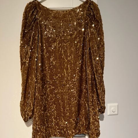 Bytimo Sequins Gold Mini Dress str S