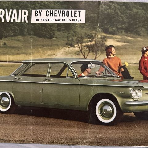 1960 CHEVROLET CORVAIR bilbrosjyre