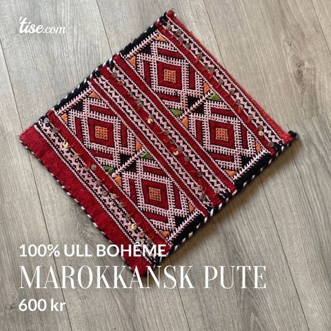 100% ULL BOHÊME Marokkansk Pute