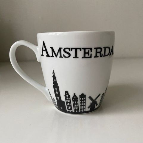 Amsterdam Souvenir Keramikkopp Kopp i keramikk collectible  Nederlandsk Krus