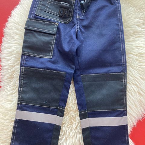 Merkeklær jeans denim arbeidsbukse strl 2-4år