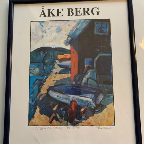 Bilde signer av Åke Berg, vet ikke om det er en plakat, trykk?