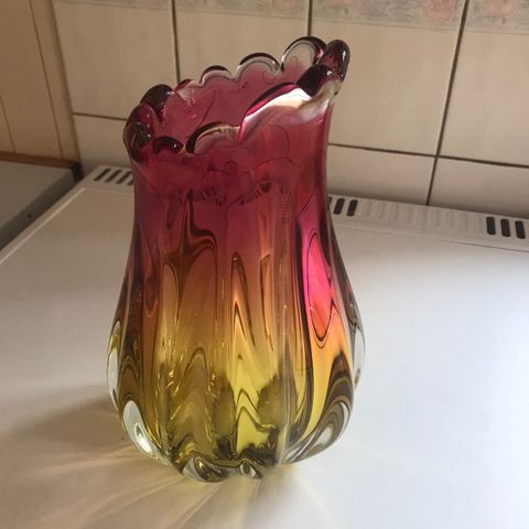 Lekker glassvase Bohemia glass av Josef Hospodka