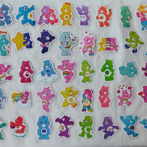 Care bears klistremerker (50 stk)