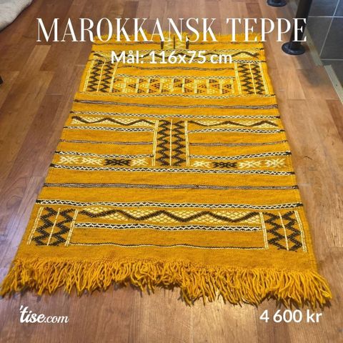 Marokkansk Berber Kelim Teppe Mål: 116x75 cm