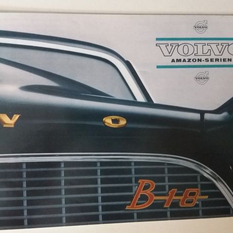 VOLVO AMAZON B18 -brosjyre. ( REPRINT )