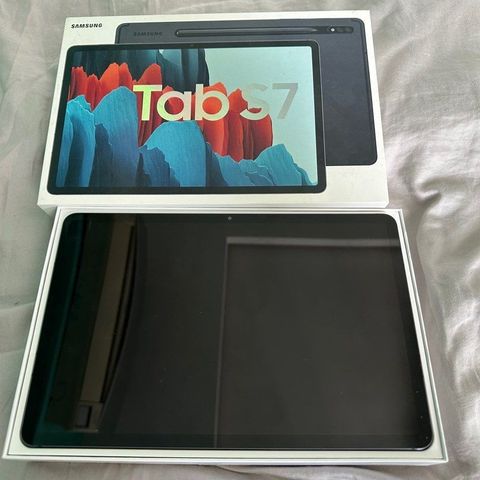 Samsung Galaxy Tab S7 nettbrett WiFi 128GB Mystic Black +Tab S7 Keyboard Cover