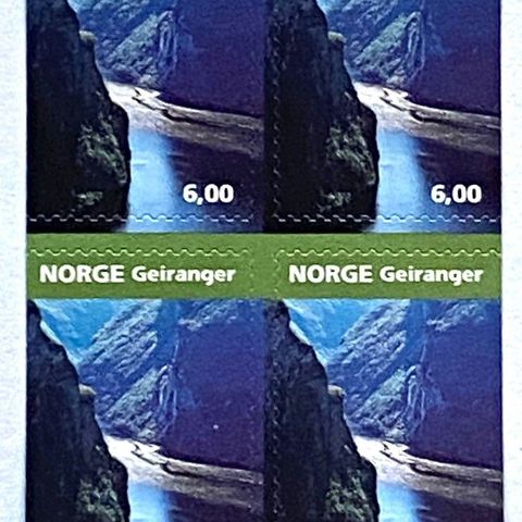 Norge 2005 Turistmerker 2005 Geiranger NK 1566 Postfrisk 4-blokk