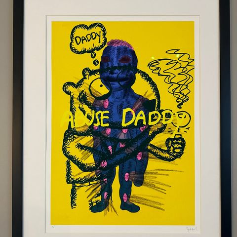 Bjarne Melgaard - The Lightbulb Man 1/1 (Innrammet)