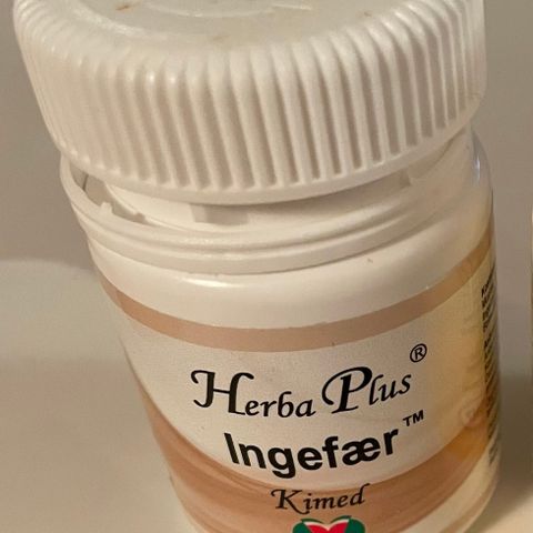 Ingefær Herba Plus selges 50kr