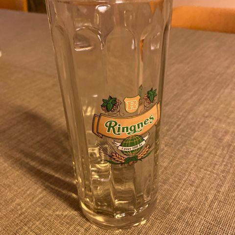 Ringnes halvliters ølglass