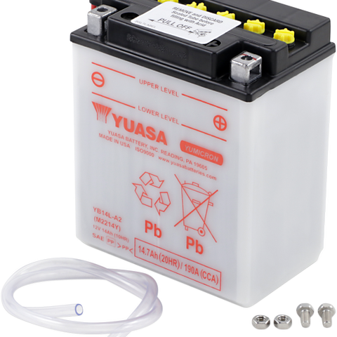 MC Batteri 12V 14ah 190cca Yuasa YB14L-A2  L 134 mm  B 89 mm  H 166 mm