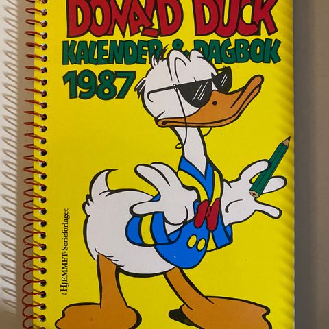 Donald Duck kalender & Dagbok 1987 Ubrukt