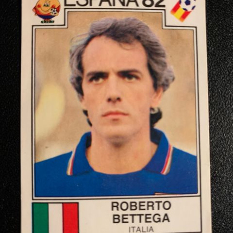 Roberto Bettega Italia Panini VM 1982 fotballkort sticker Spania 82