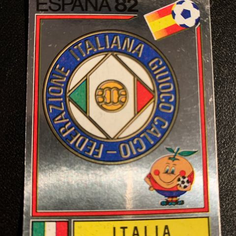 Italia badge No 36 Panini VM 1982 fotballkort sticker Spania 82