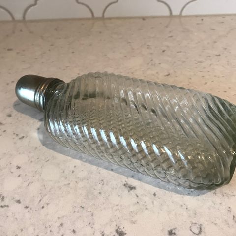 Vintage Glass Pocket Drink Bottle