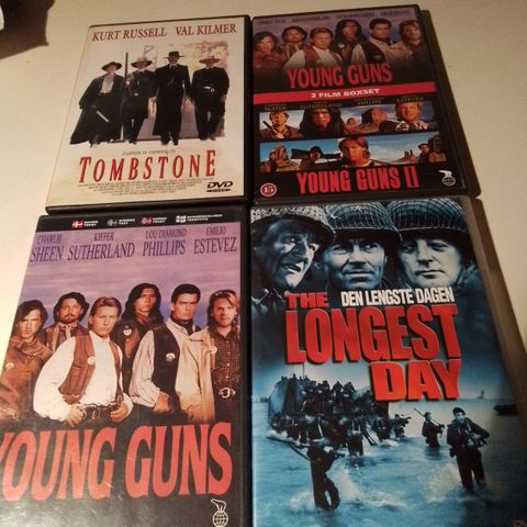 Tombstone-Young Guns 1-2-Longest Day-Robert Rodriguez collection- Little Big Man