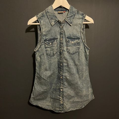 Denim dongerivest