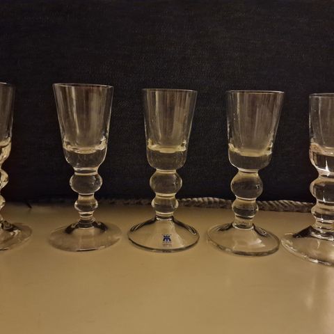 5 drammeglass fra skuteserien Magnor uten dekor
