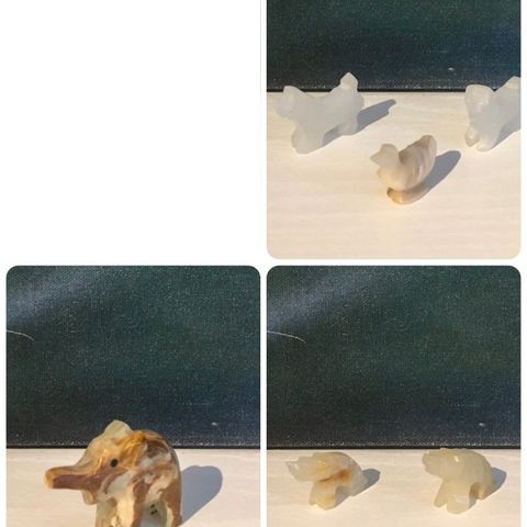Pakke: Retro figurer i onyx marmor (6 stk.)