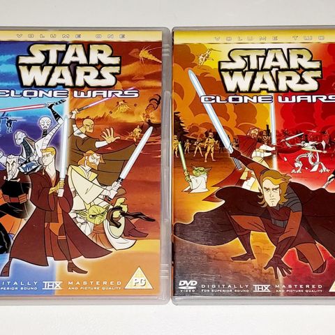 2 DVD.STAR WARS.CLONE WARS.VOLUME ONE & TWO.