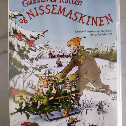 Dvd barnefilm. Gubben & katten og Nissemaskinen. Norsk tale og tekst.