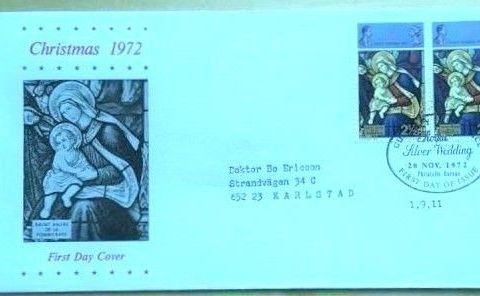 Bailwick of Guernsey  1992 FDC  Christmas 1972  Førstedagsbrev