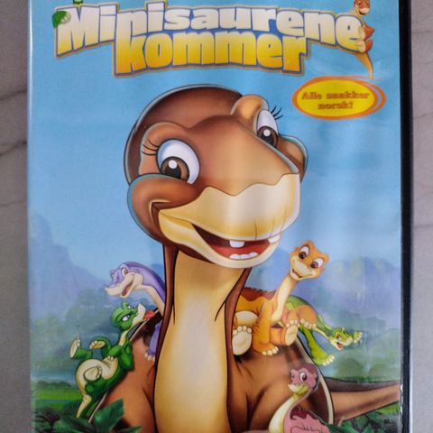 Dvd barnefilm. Lillefot og vennene hans. Minisaurene kommer. Norsk tale.