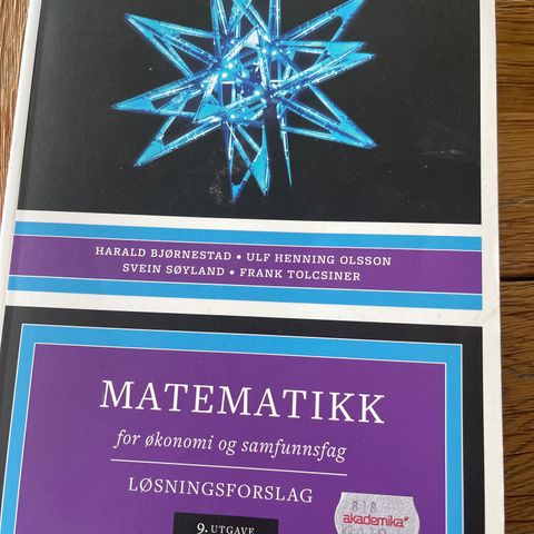 Matematikk for økonomi og samfunnsfag - løsningsforslag fasit