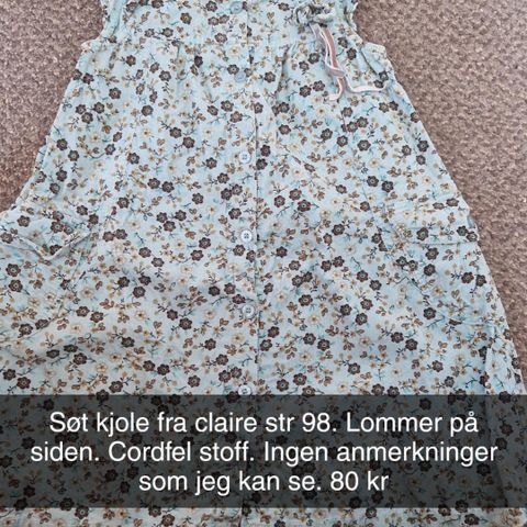 Søt kjole str 98