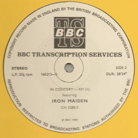 BBC Transcription Services: Gillan / Iron Maiden