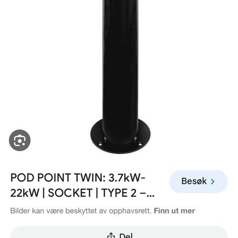 El-bil lader Podpoit Twin ladestolpe