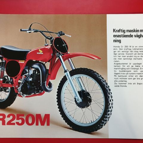 Honda CR 250 M Elsinore brosjyre