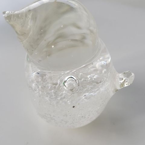Krystal glass fugl - figur