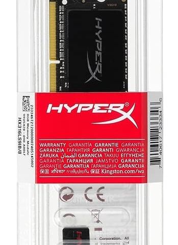 Kingston HyperX Impact Black SO-DIMM DDR3L 1600MHz 8GB (HX316LS9IB/8)