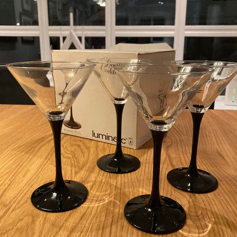 Vintage Luminarc France 4 stk Coctailglass fra 1970-1980