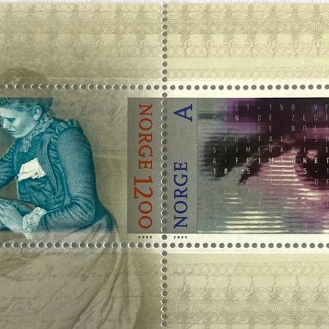 Norge 2005 Norske frimerker 150 år BL 28 NK 1589-1590 Postfrisk