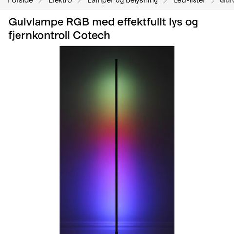 Gulvlampe RGB Clas Ohlson